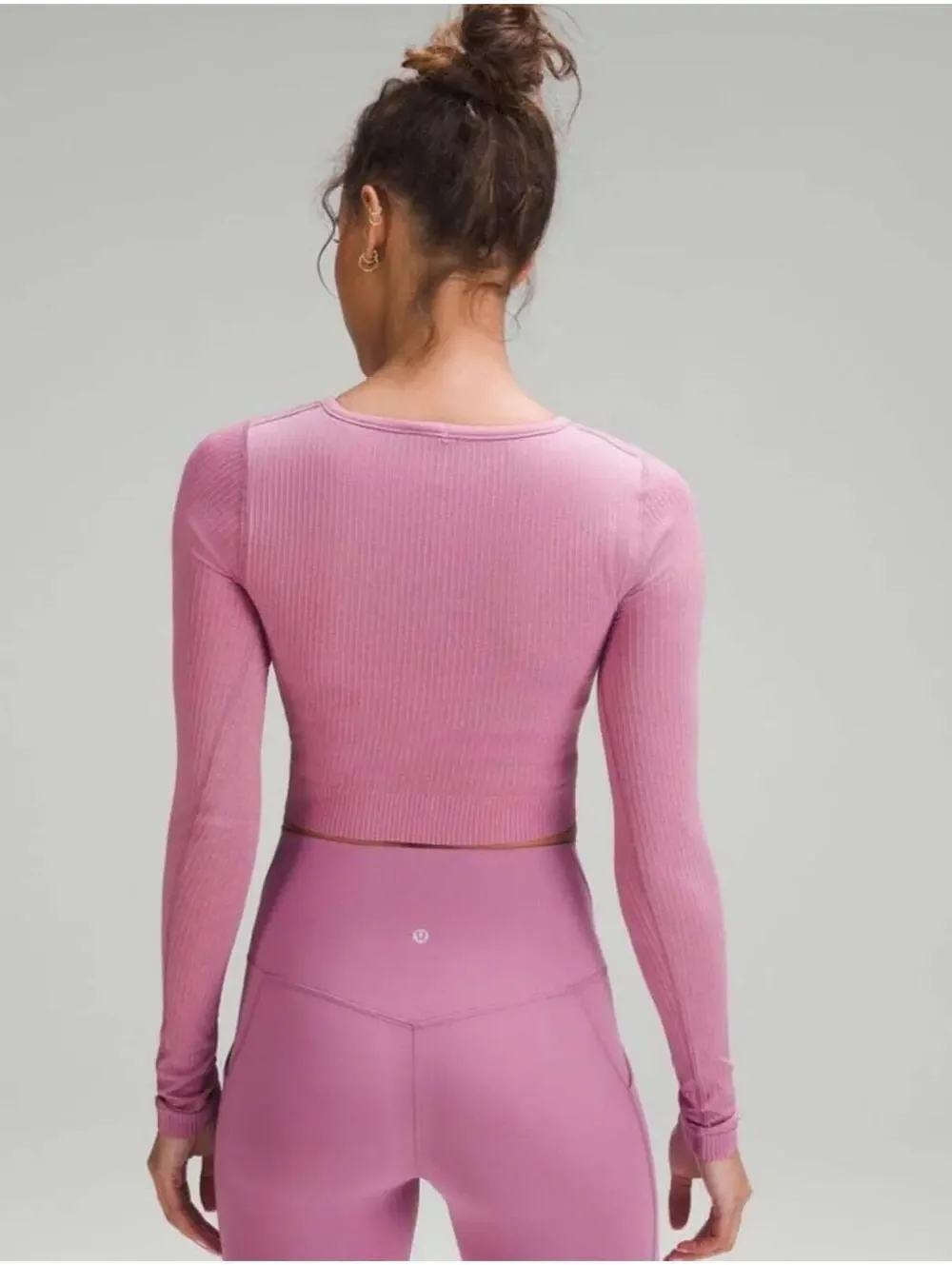 Lululemon Ebb to Street Long-Sleeve Shirt Velvet Dust Pink size 6. $88 retail.